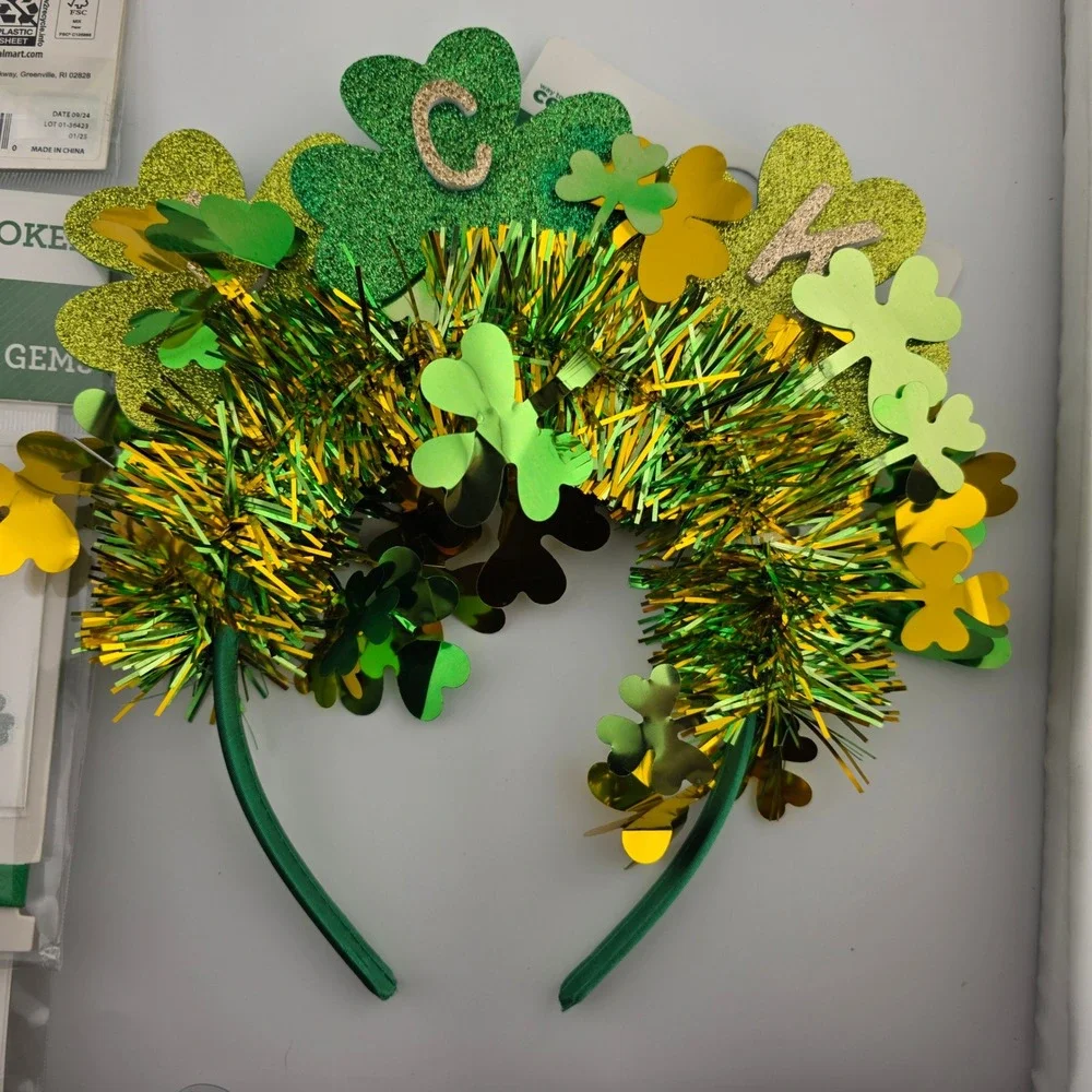St Patrick's Day Accessory Bundle Headbands Necklaces Tattoos‎ Hair Clips